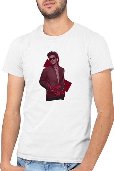 OEM Bruno Mars Cool Vintage Style Actor Singer Men's T-Shirt
