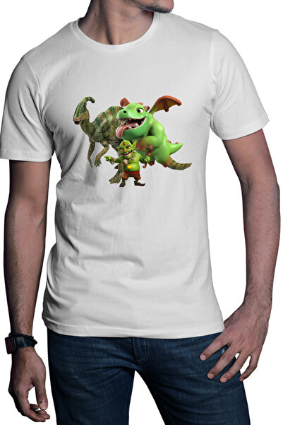OEM Ανδρικό T-shirt Jurassic Park Clash of Clans Clash Royale Monsters