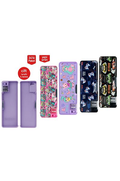 A&G world Pencil Case Pen Holder Double Compartment with Sharpener New Product