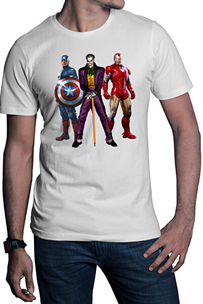 OEM Tricou barbati Joker Captain America Ironman Trauma Sad Superhero