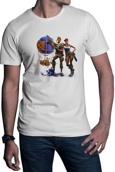 OEM Men's T-shirt Fortnite Shooter Weapons Clash Royale Monsters