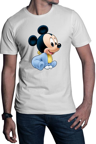 OEM Men's T-shirt Mickey Mouse Baby Small Chibi Cute Design