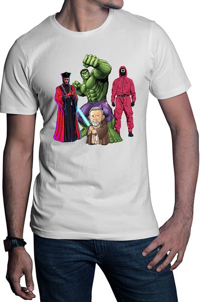 OEM Men's T-shirt Hulk Obi Wan Kenobi Squid Game Star Trek