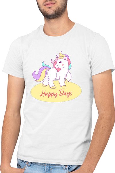 OEM Tricou barbati Unicorn Squad Happy Days Magic Universe