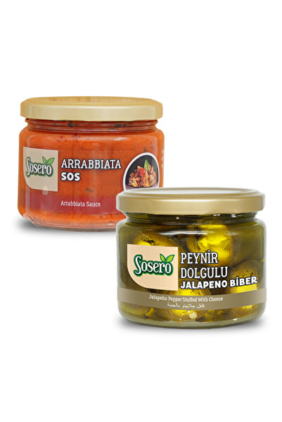 Sosero Peynir Dolgulu Jalapeno Biber 290 gr & Arrabbiata Sos 290 gr (ikisi bi...
