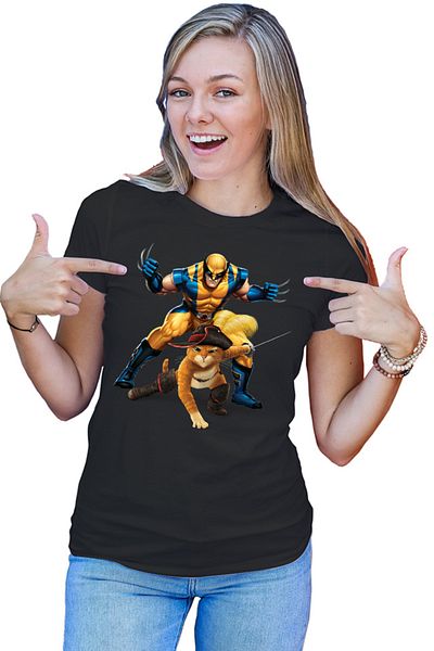OEM Tricou Femei Shrek Puss in the Boots Wolverine Animals Speak Universal