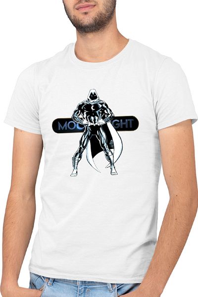 OEM Men's T-shirt Moon Knight Strong Children Pose Manga DC