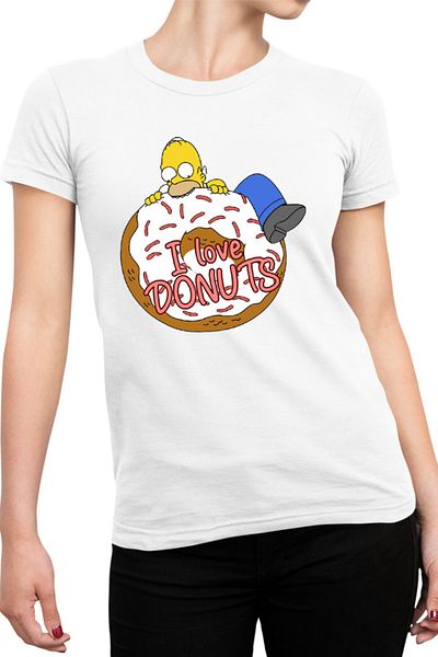 OEM Tricou Femei The Simpsons Donut Love Homer Game Maggie