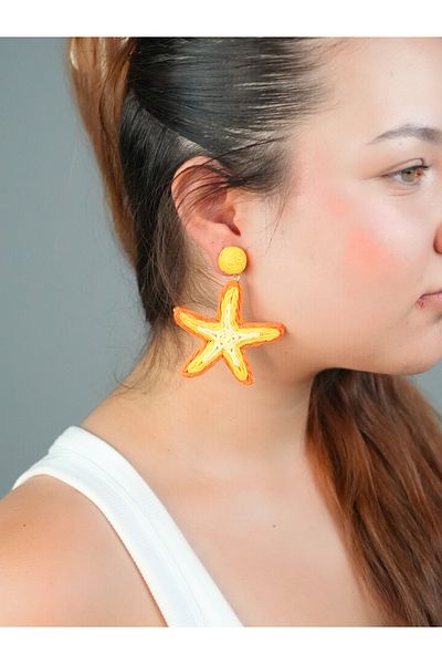 Sumen Butik Summer Dangle Earrings with Starfish Figure