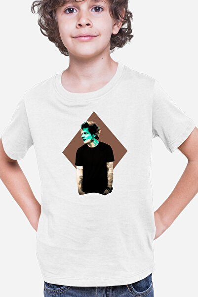 OEM Детска тениска с фолклорна музика от Ед Шийрън, английски и многоцветни м...