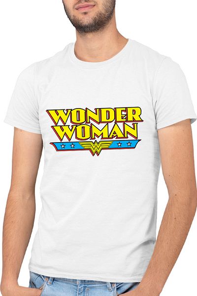 OEM Men's T-shirt Wonder Woman Logo American Comic Books Action