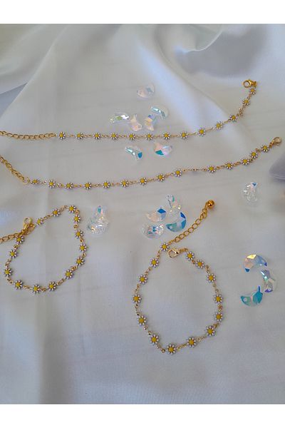 Minnoş Dükkan Daisy Necklace Bracelet Set