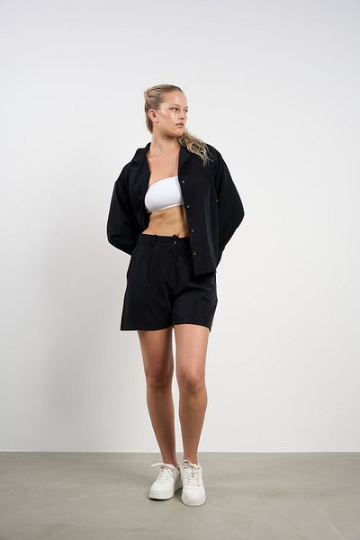 HANIQA Women's Double Breasted Collar Shirt Shorts Suit 36-42 |   25500