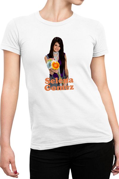 OEM Tricou Femei Selena Gomez Child Flowers Carrier Popular MTV