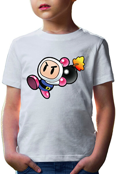 OEM Tricou copii Bomberman Pink Funny Game Puzzle Fast Strategy