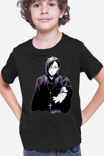 OEM Детска тениска с аниме „Черният иконом“ и „Учител Демон“