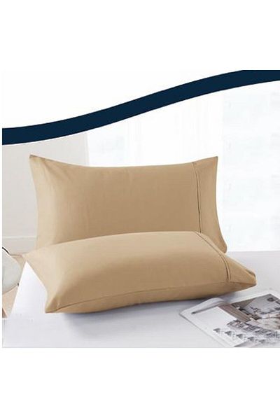 elgant home 2-piece solid color pillowcase