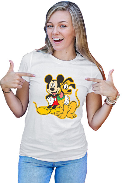 OEM Tricou Femei Mickey Mouse Pluto Dog Best Friend Walt Disney