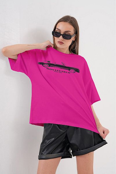 JANSO GROUP -Men's Cotton Printed Monte Carlo Car 1 Short Sleeve Tshirt Oversize Big Size