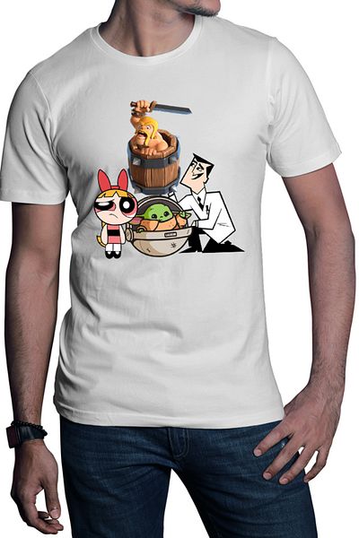 OEM Tricou barbati Clash of Clans Powerpuff Girls Blossom Baby Yoda