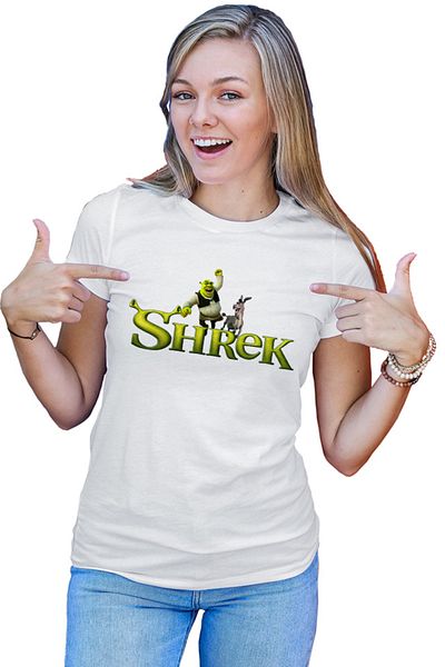 OEM Tricou Femei Shrek Logo Monster Donkey Animal Gnom Medieval
