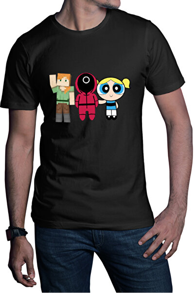 OEM Tricou barbati Squid Game Family Powerpuff Girls Bubble Minecraft