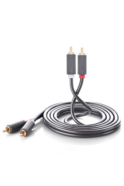 Ugreen Kabel audio 2RCA (męski) - 2RCA (męski) 1m - szary