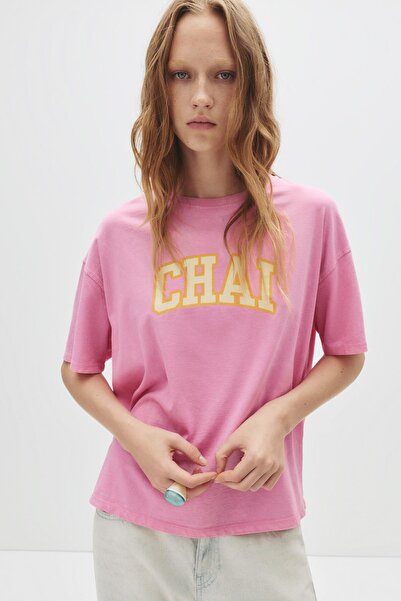 Pull & Bear Chai Yazılı T-shirt