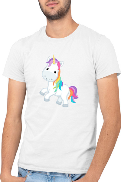 OEM Men's T-shirt Unicorn Squad Colorful Cute Toy Fluffy