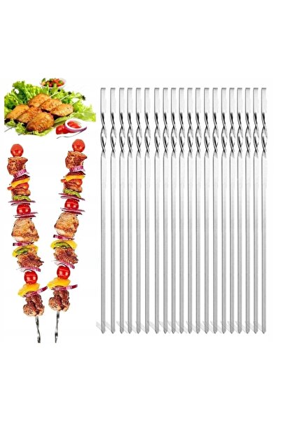 Azaris Frigărui pentru frigărui de carne 32cm, grătar, oțel inoxidabil, 20 buc.