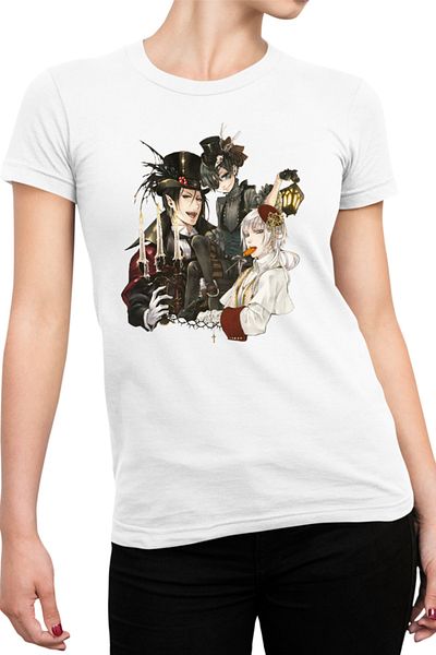 OEM Tricou Femei Black Butler Sebastian Ciel Charles Demon Shinigami