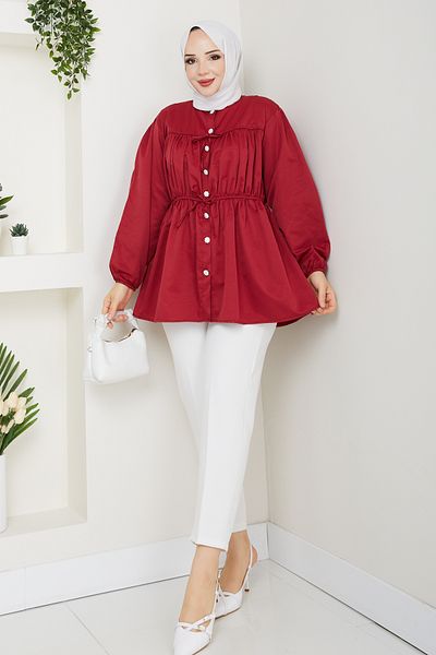 Pamuk Butik Women's Drawstring Tie Detailed Shirt