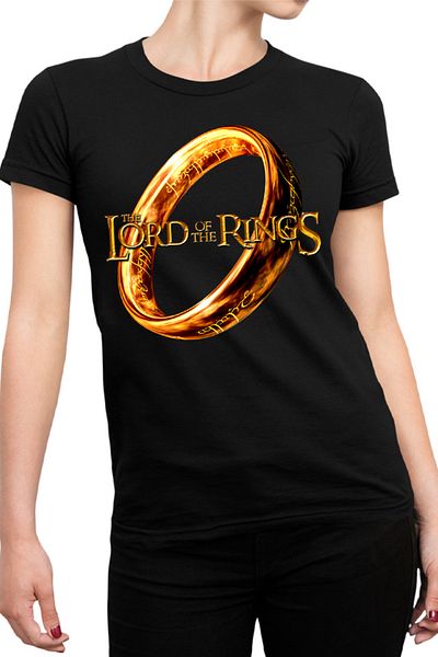 OEM Tricou Femei Lord of the Rings Logo Runes Language Elf Creatures