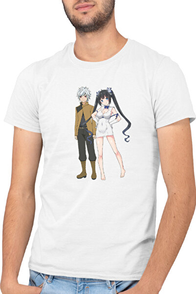 OEM Мъжка тениска DanMachi Bell Hestia Omori Fujino Action Anime Kage