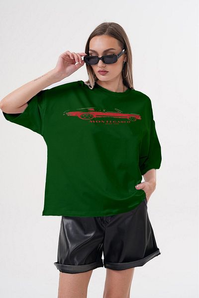 JANSO GROUP -Men's Cotton Printed Monte Carlo Car 1 Short Sleeve Tshirt Oversize Big Size