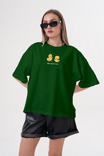 JANSO GROUP -Women Cotton Printed Don'T Speak to Me Short Sleeve Tshirt Oversize Large Size