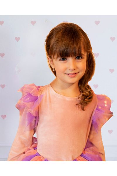 fustite cu luminite Pink Velvet Blouse - 7-9 years (122-134 cm)