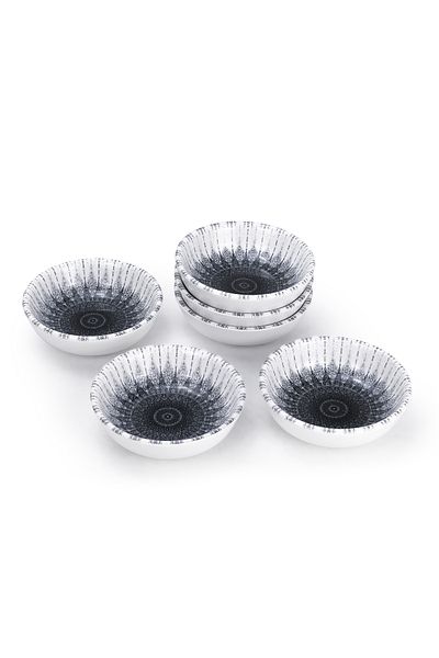 Edessa Ceramic Cosmo 10.5Cm Round Snack Bowl, Multicolor (Set of 6)