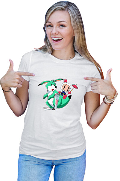 OEM Tricou Femei Bomberman Dinossaur Ride Summer Juice Hot