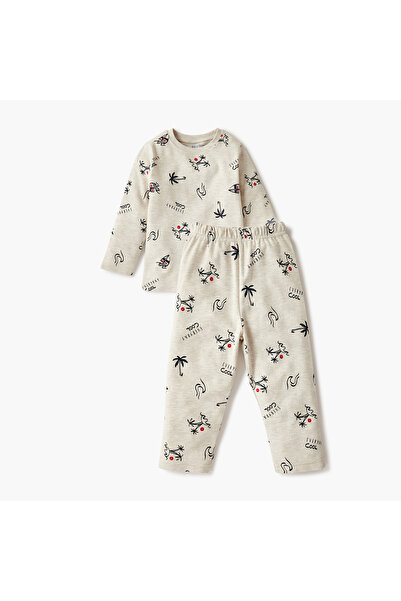 Juniors Printed T-shirt and Pyjama Set