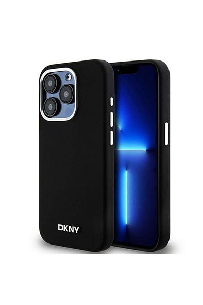 Dkny Case for Apple iPhone 15 Pro - Hard Liquid Silicone Logo MagSafe Magnetic Elegant Black
