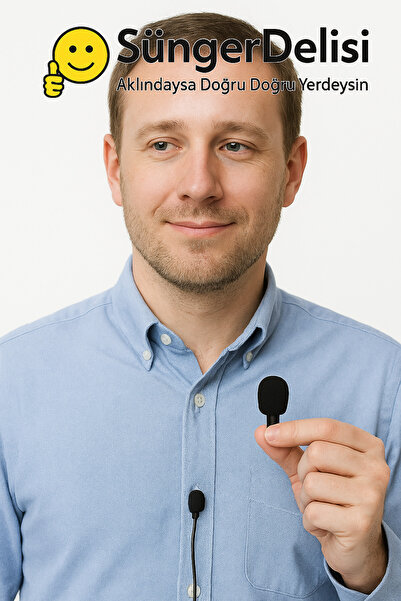 OEM Yaka Mikrofonu Süngeri 2'li – İçerik Üreticileri İçin Net Ses & Rüzgar Koruma (2 Adet)