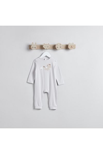 Juniors Horse Applique Sleepsuit with Round Neck and Long Sleeves
