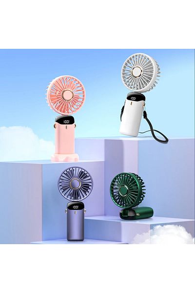 Techsuit Portable Fan, 1800mAh - (N15) - Green