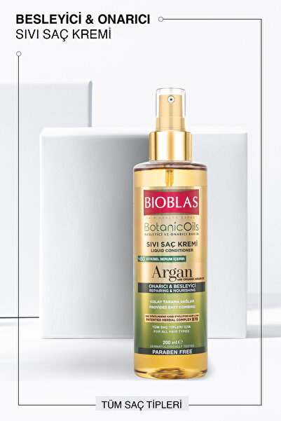 Bioblas Botanic Oils Argan Yağlı Sıvı Saç Kremi 200 Ml Onarıcı Bakım Kremi