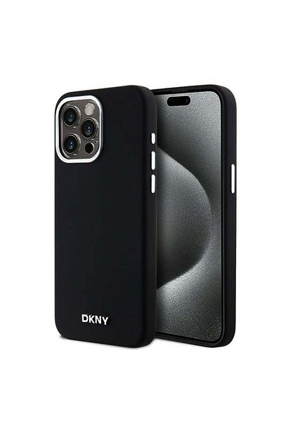 Dkny Case for Apple iPhone 15 Pro Max - Hard Liquid Silicone Logo MagSafe Magnetic Elegant Black