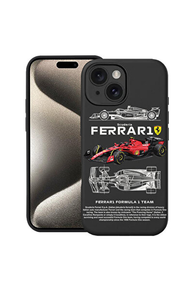 bestcase Husă premium din silicon pentru Apple iPhone 15, Ferrari Scuderia, 1...