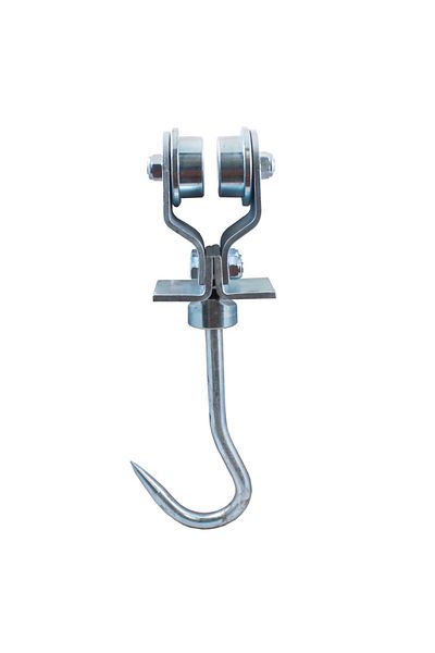 flores Sliding support with 2 rollers Ø 48 mm, hanging hook 17 cm