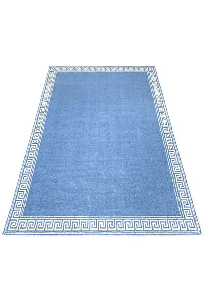 OEM Covor țesut din Bumbac, albastru, 60 x 90 cm, CBB100