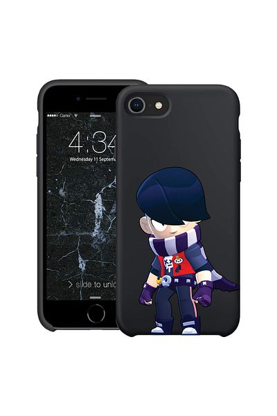bestcase ® Carcasă subțire din silicon pentru Apple iPhone SE 3 / SE 2 / 7 / 8, Brawl Stars Edgar, 1396527 B 1845